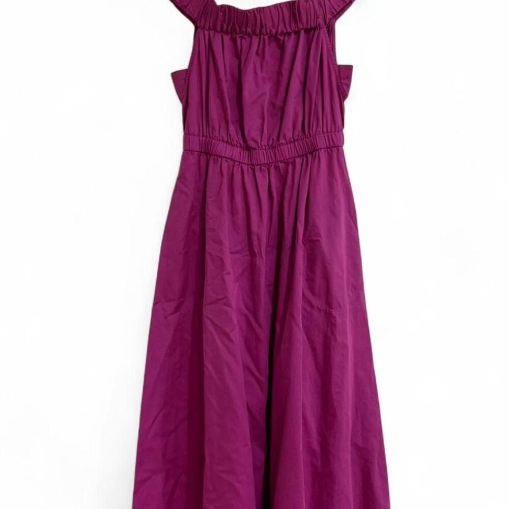 Maeve Anthropologie Magenta Off Shoulder Midi Dress XS Pink Purple Cocktail